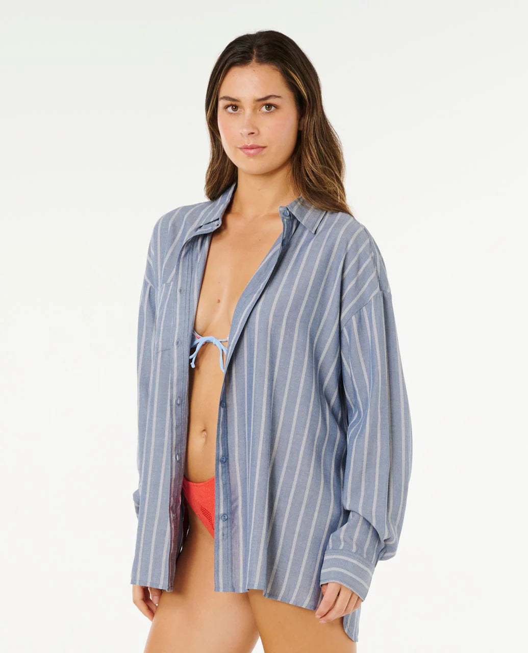 BEACH DAYS PINSTRIPED SHIRT