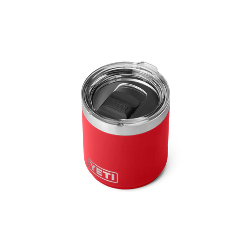 10oz rambler stackable lowball with magslider lid, recue red yeti