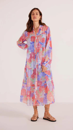 BELLE BUTTON DOWN MIDI DRESS