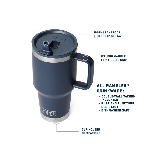 RAMBLER 30OZ (887ML) TRAVEL STRAW MUG