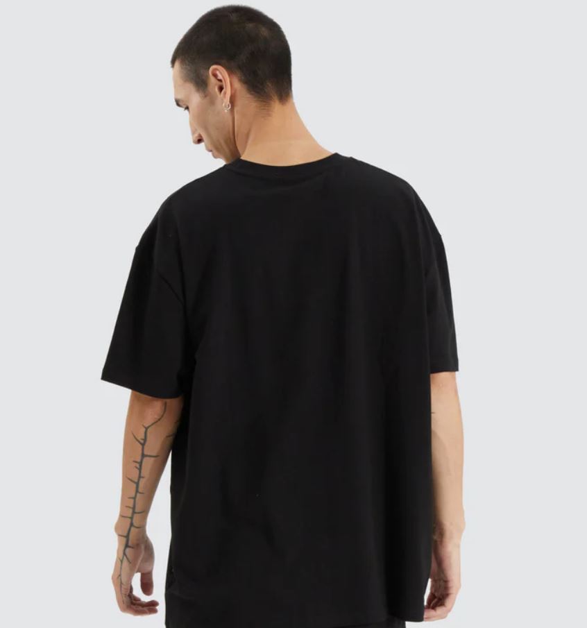 DETONE BOX FIT TEE WNDRR BLACK MENS T-SHIRT LOOSE BOX FIT OVERSIZED TOP LOGO