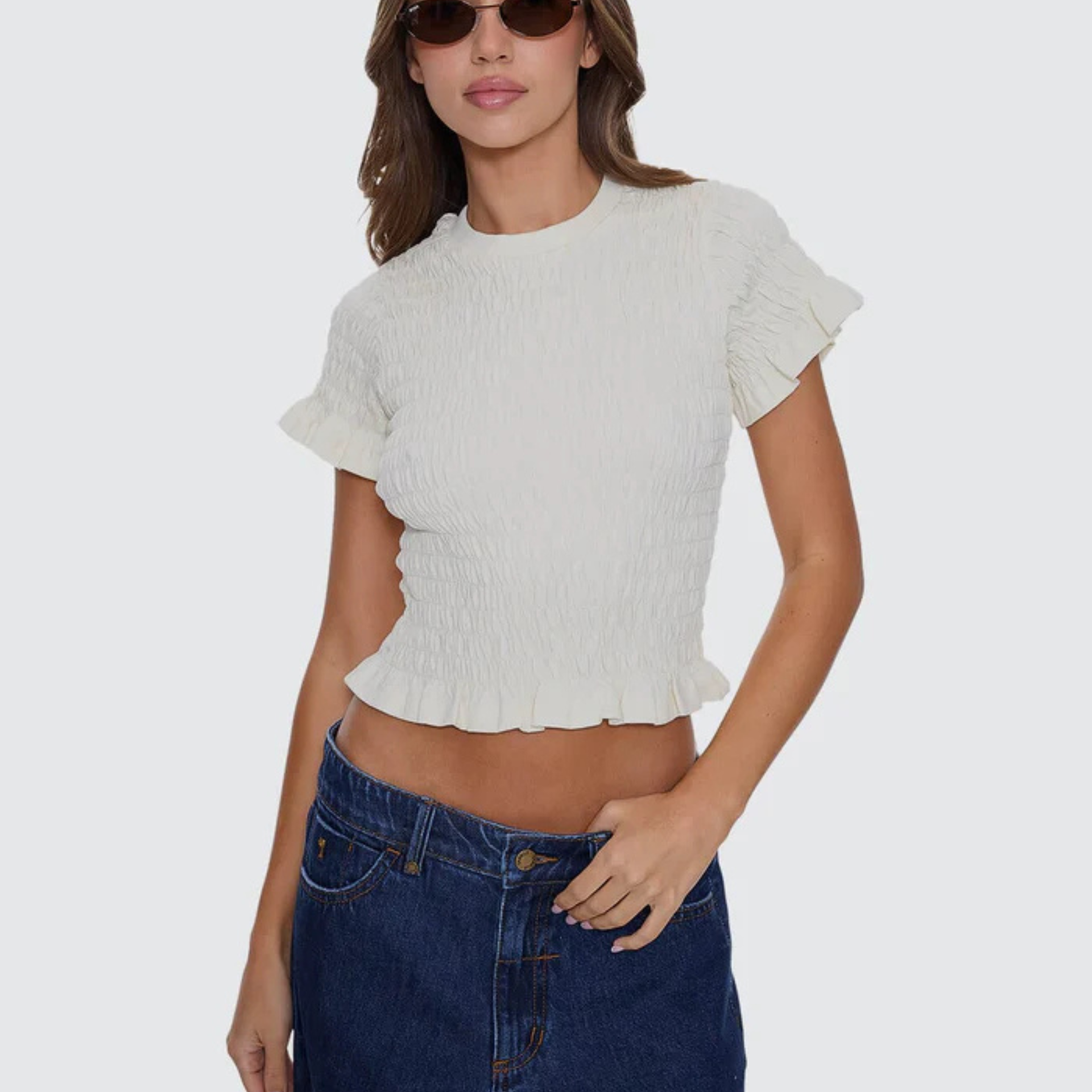 AGAINST ALL ODDS SHIRRED TEE