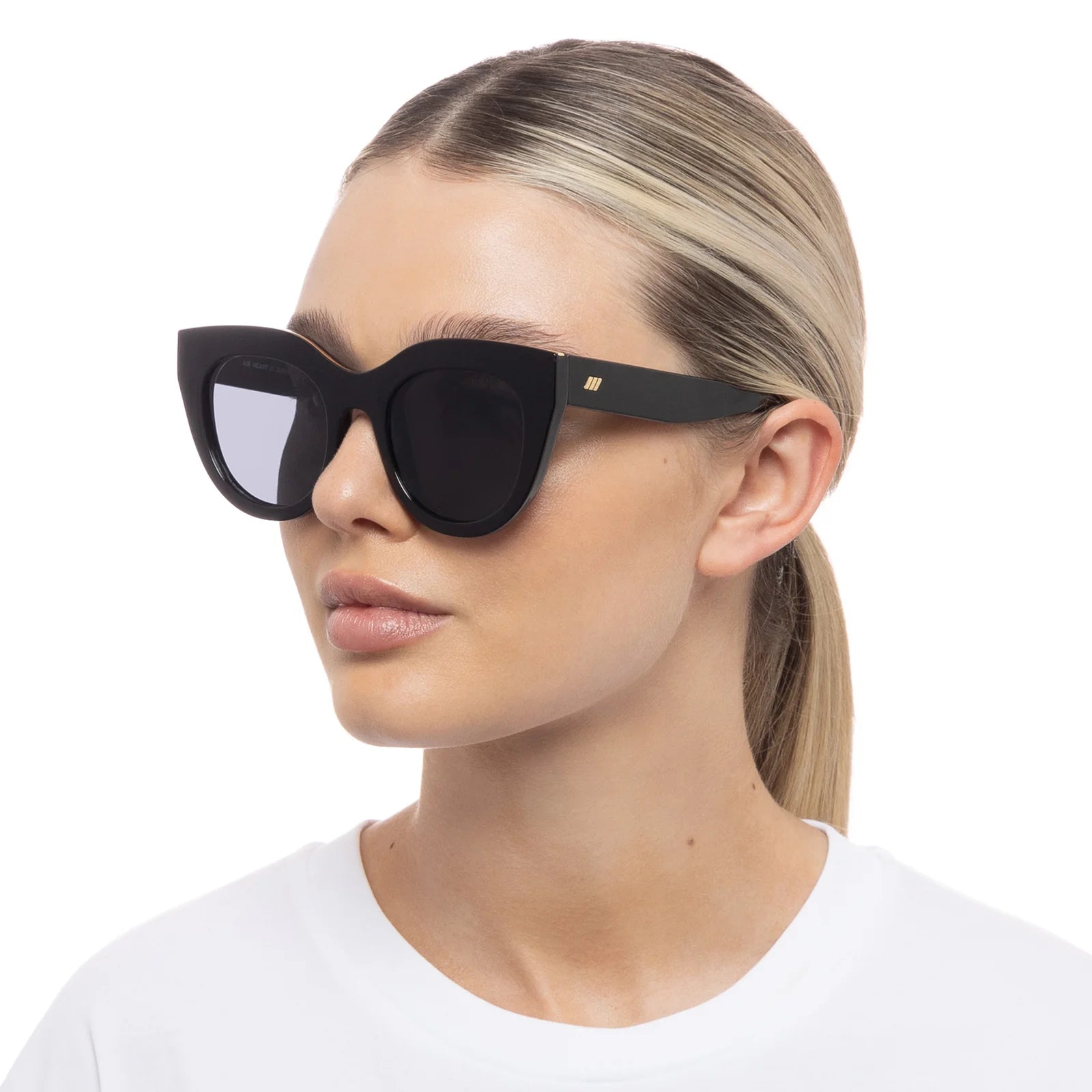 AIR HEART, BLACK, LE SPECS, SUNGLASSES, LADIES SUNGLASSES