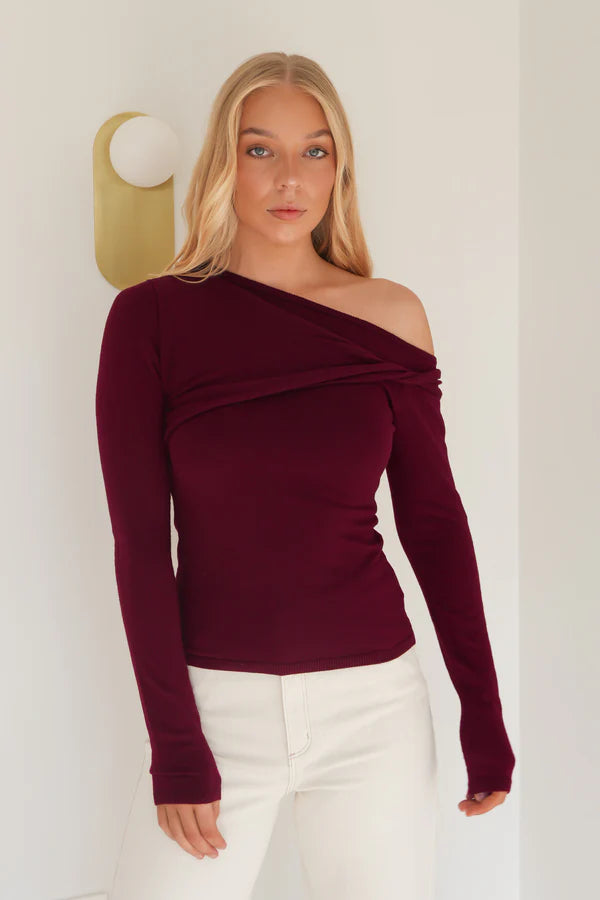 ASHTON KNIT LAYERED L/S TOP