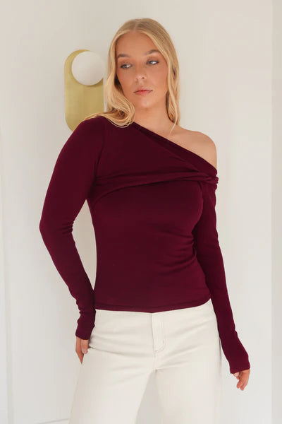 ASHTON KNIT LAYERED L/S TOP