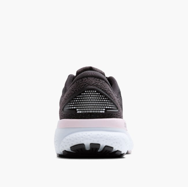 brooks ghost 16 black white orchid ice ladies running shoes marathon training road DNA loft technology pink
