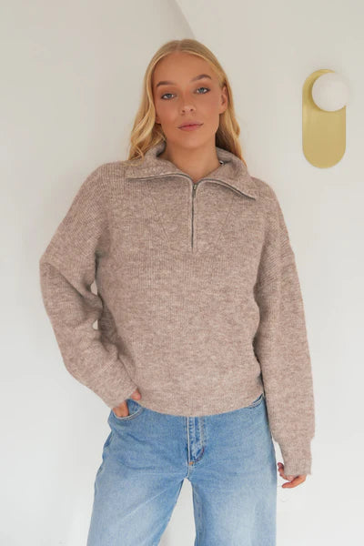 BONNI KNIT QUARTER ZIP JUMPER