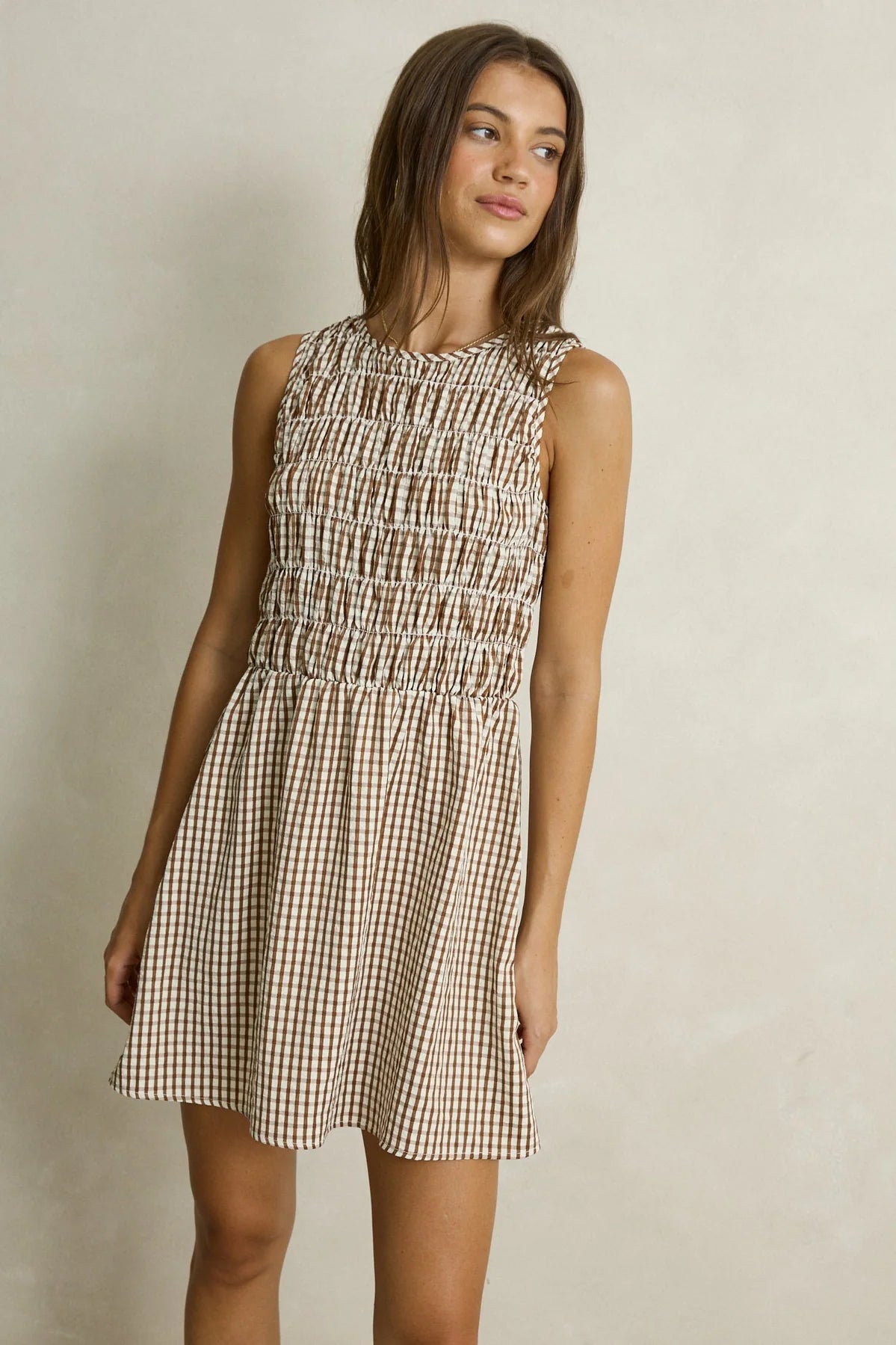 CAPRI CHECK MINI DRESS