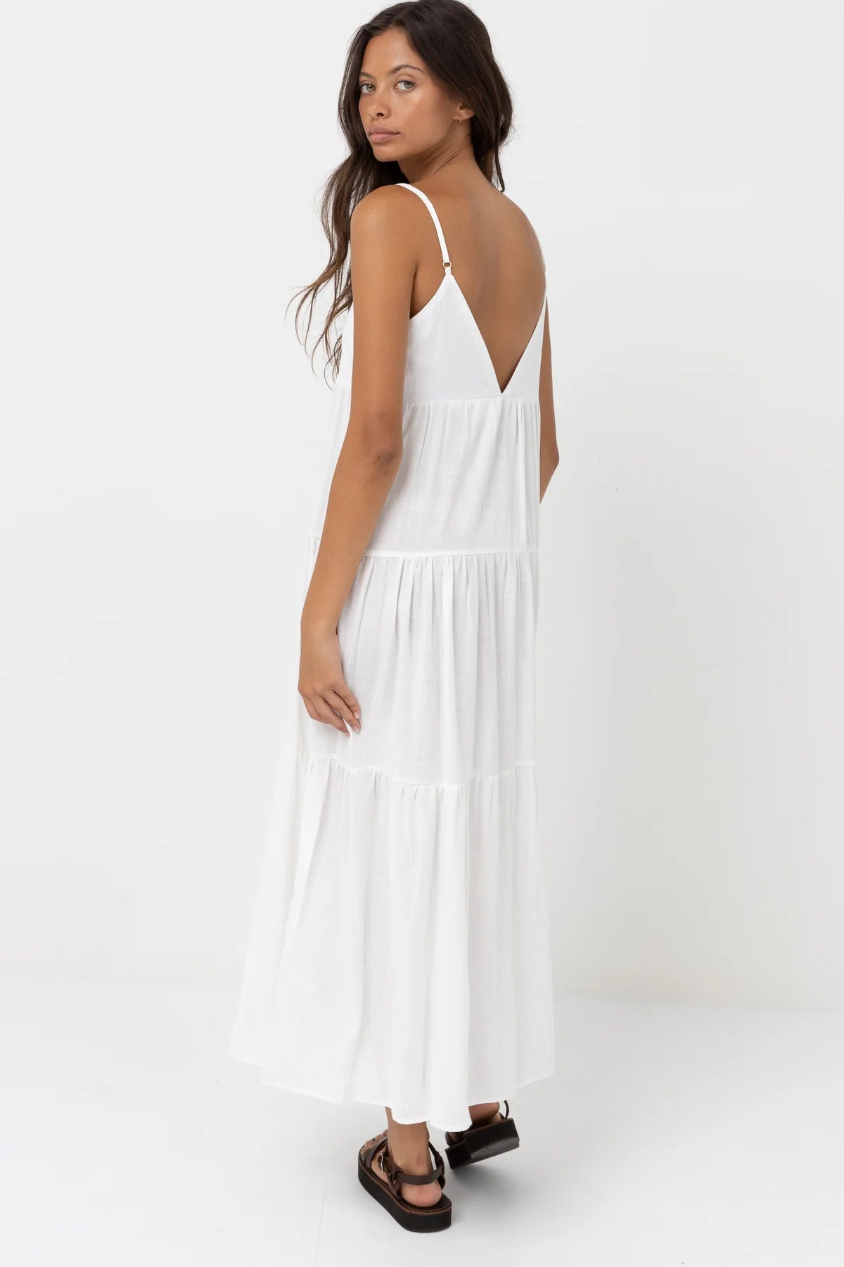 CLASSIC TIERED MIDI DRESS