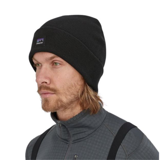 beanie, black everyday beanie, patagonia, beanie, mens beanie