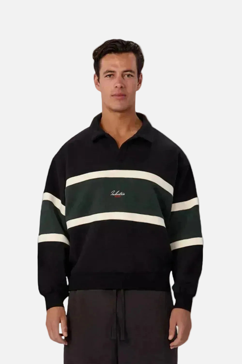 eastborne stripe jumper black