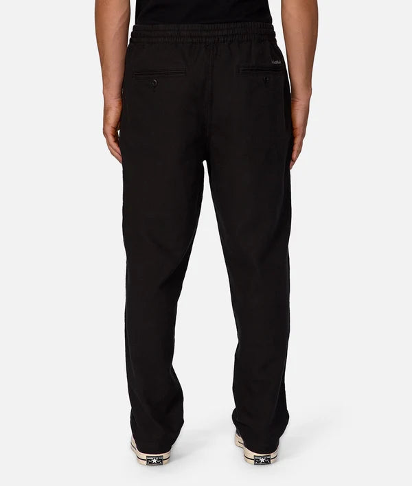 black cotton tailored pant
