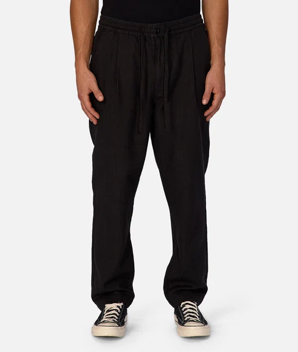 black cotton tailored pant