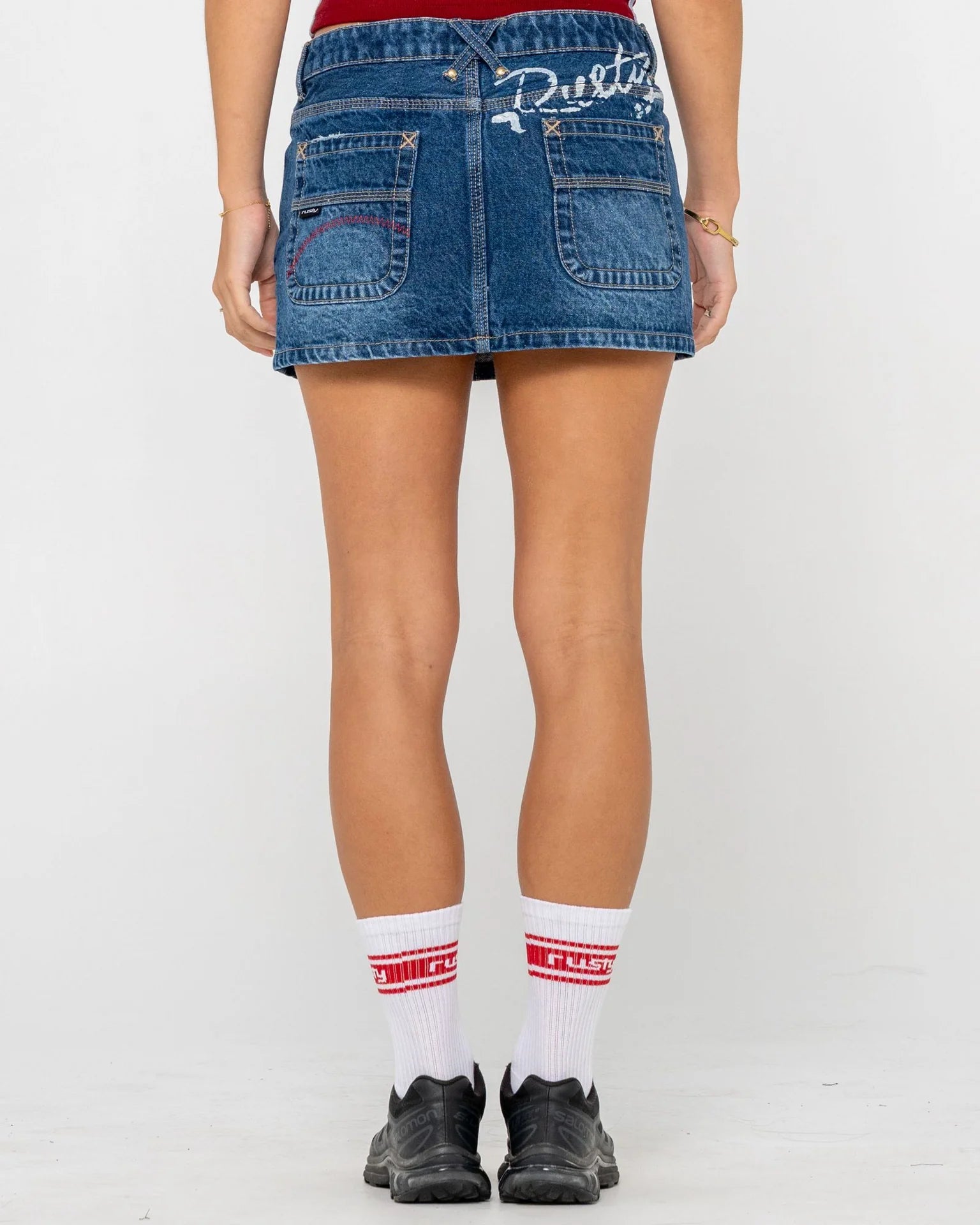 SHORTY LOW RISE DENIM MICRO MINI SKIRT