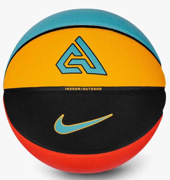 NIKE GIANNIS ALL COURT 2.0 8P BASKETBALL COSMIC CLAY/BLACK/UNIVERSITY GOLD INDOOR OUTDOOR BALL