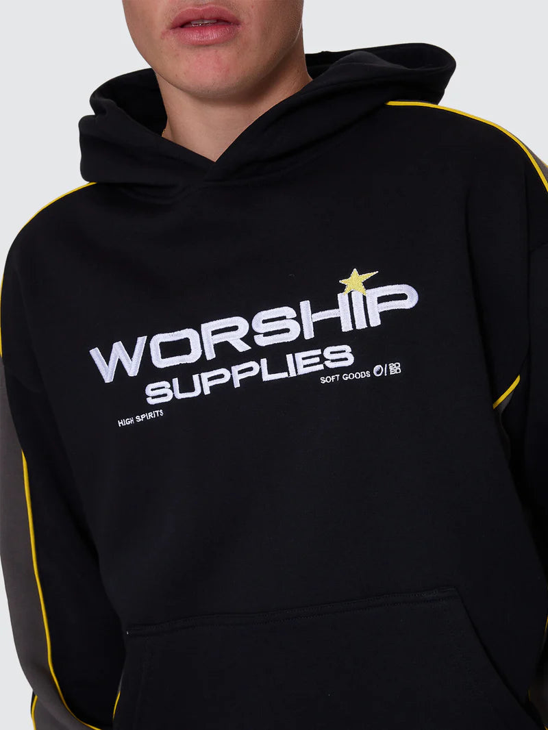 LASER PANEL PULLOVER HOOD