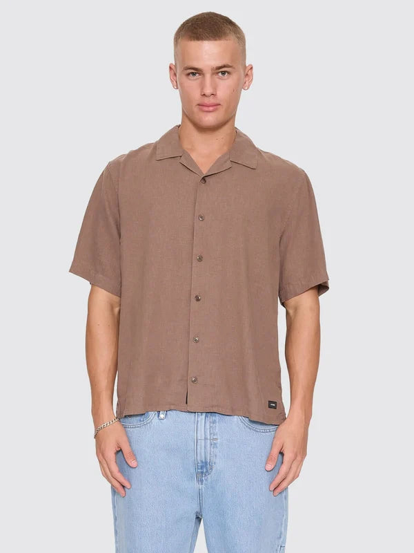 HEMP MINIMAL THRILLS CROPPED BOWLING SHIRT
