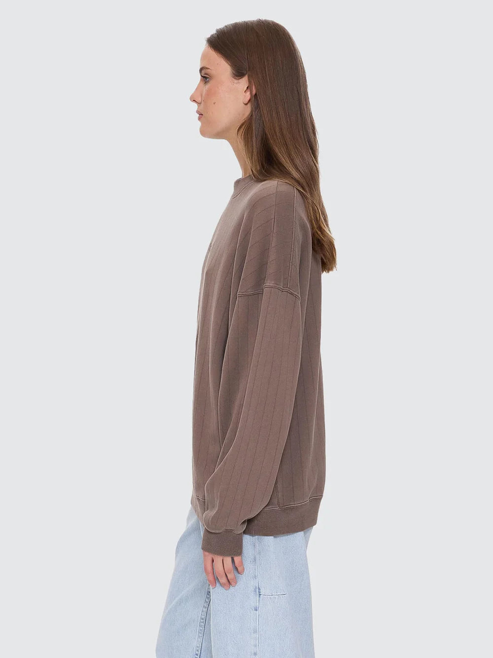 THRILLS WORKWEAR RIB COCOON PANEL CREW