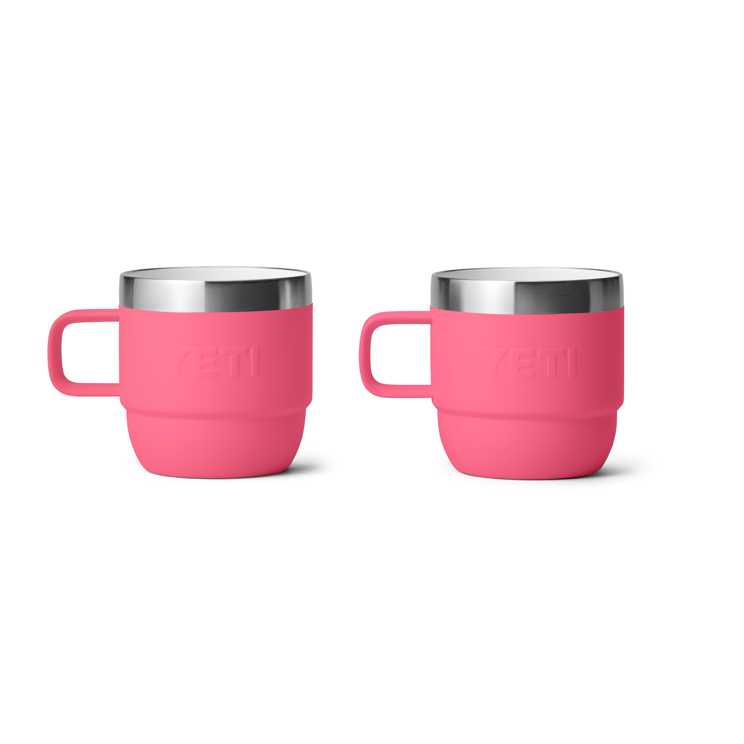 Tropcial Pink Coffee Cups 2 6 oz