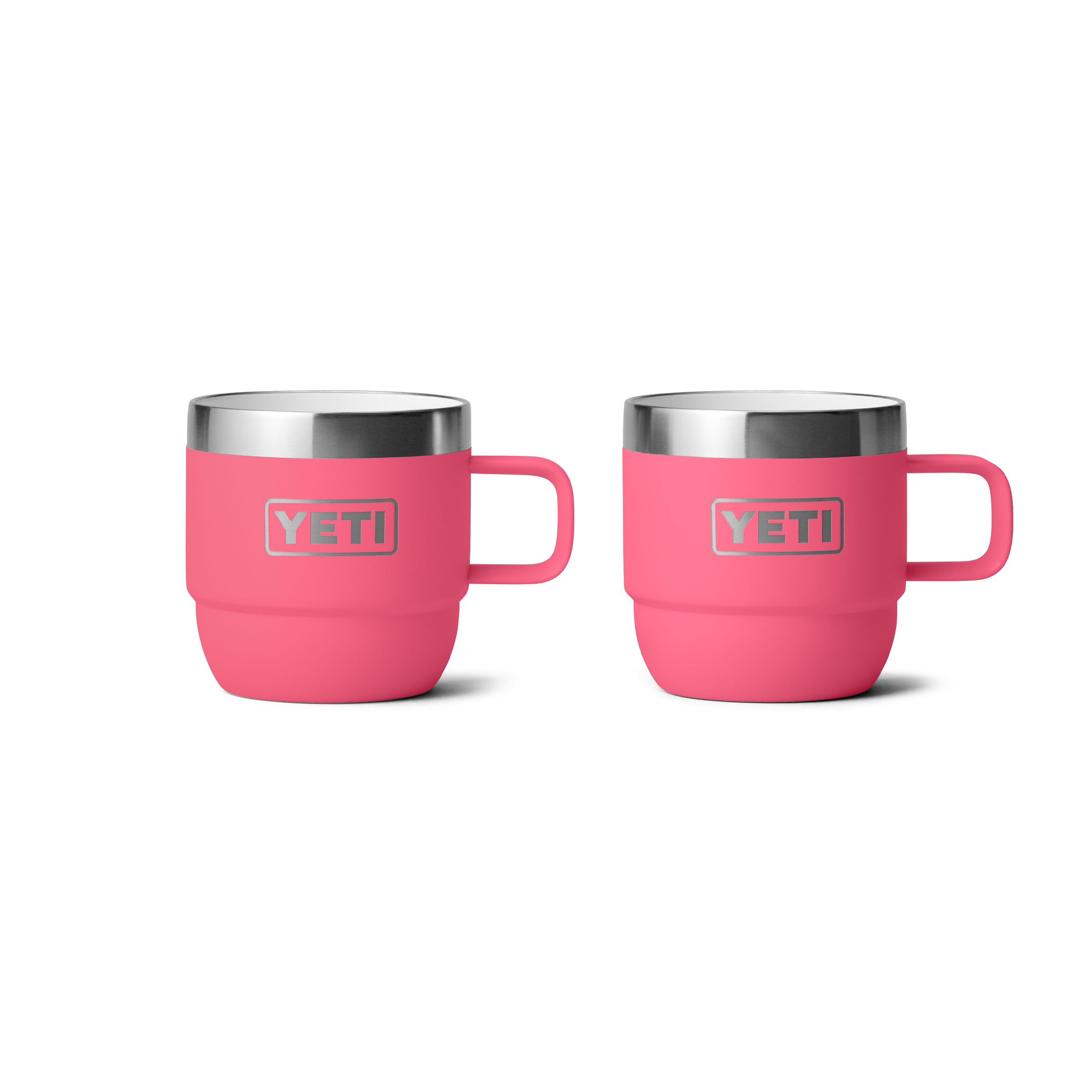 Tropcial Pink Coffee Cups 2 6 oz