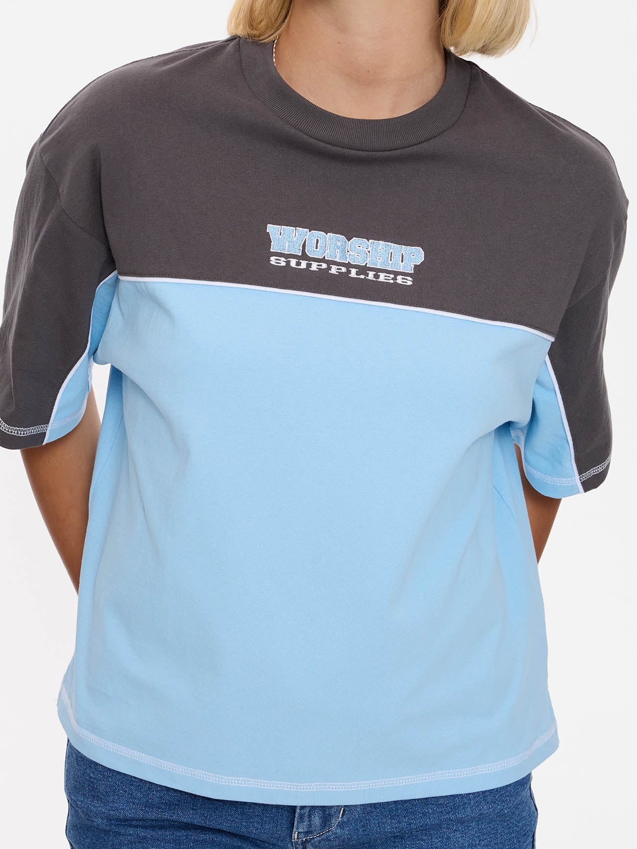 BELTER PANELLED BOX FIT TEE