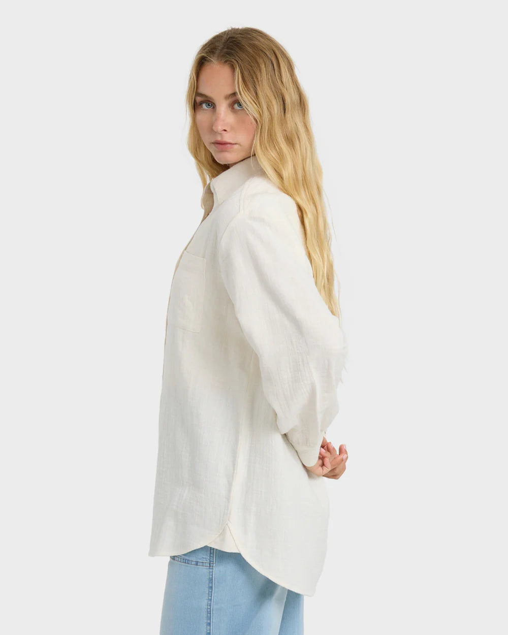 WANDERER LS WOVEN TOP