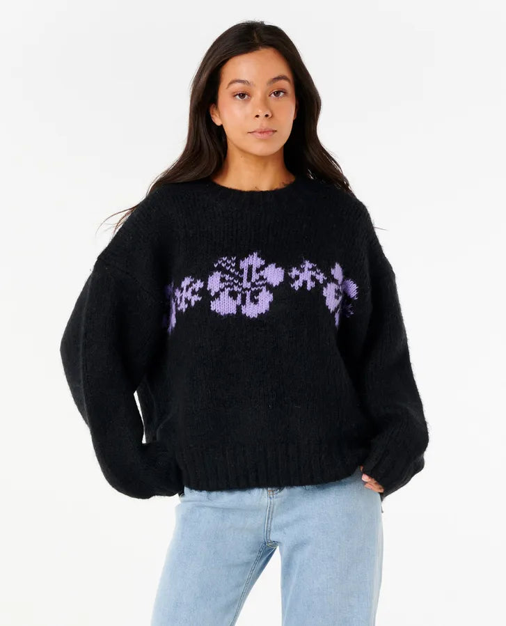 CALA NIGHTS HIBISCUS KNIT CREW