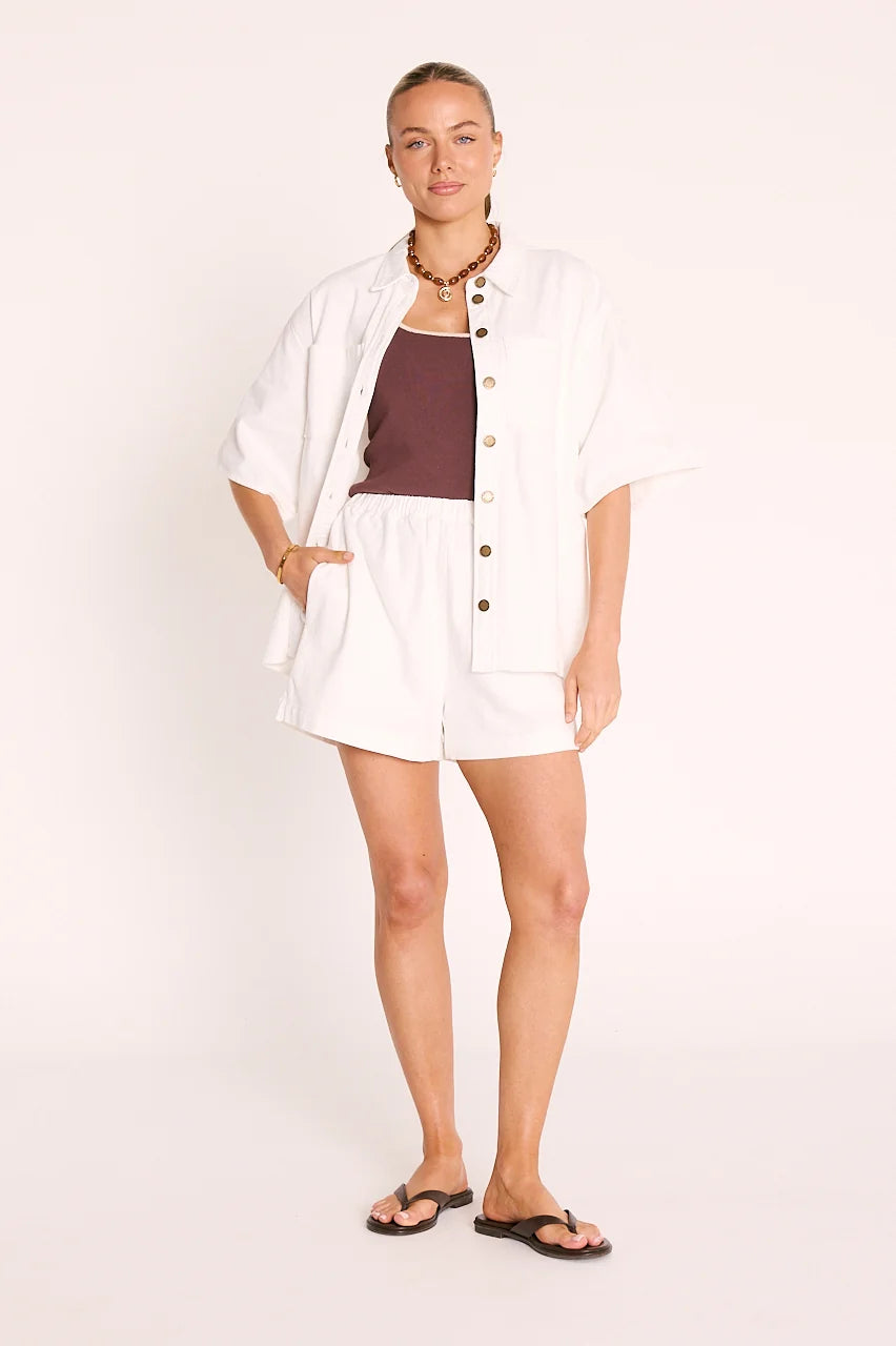 white denim short arvo