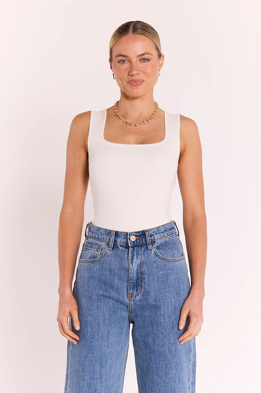 feather and noise white singlet