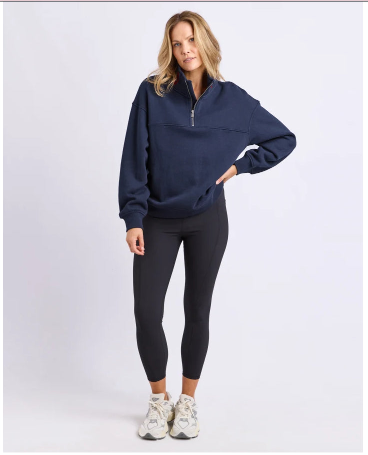 COLLEGE CONTRAST ZIP CREW