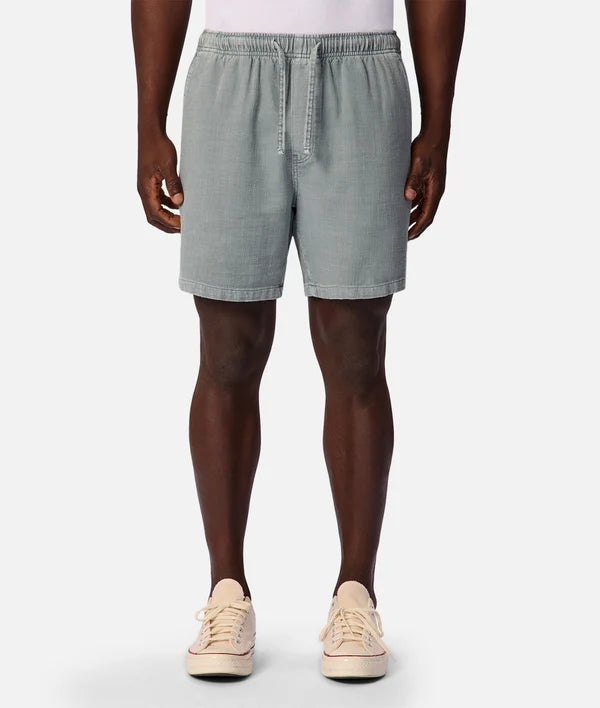 faded wash linen short