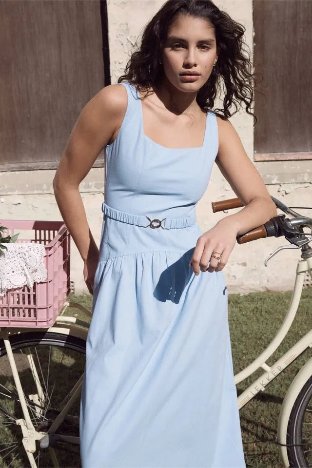 LUELLA BELTED MIDI DRESS