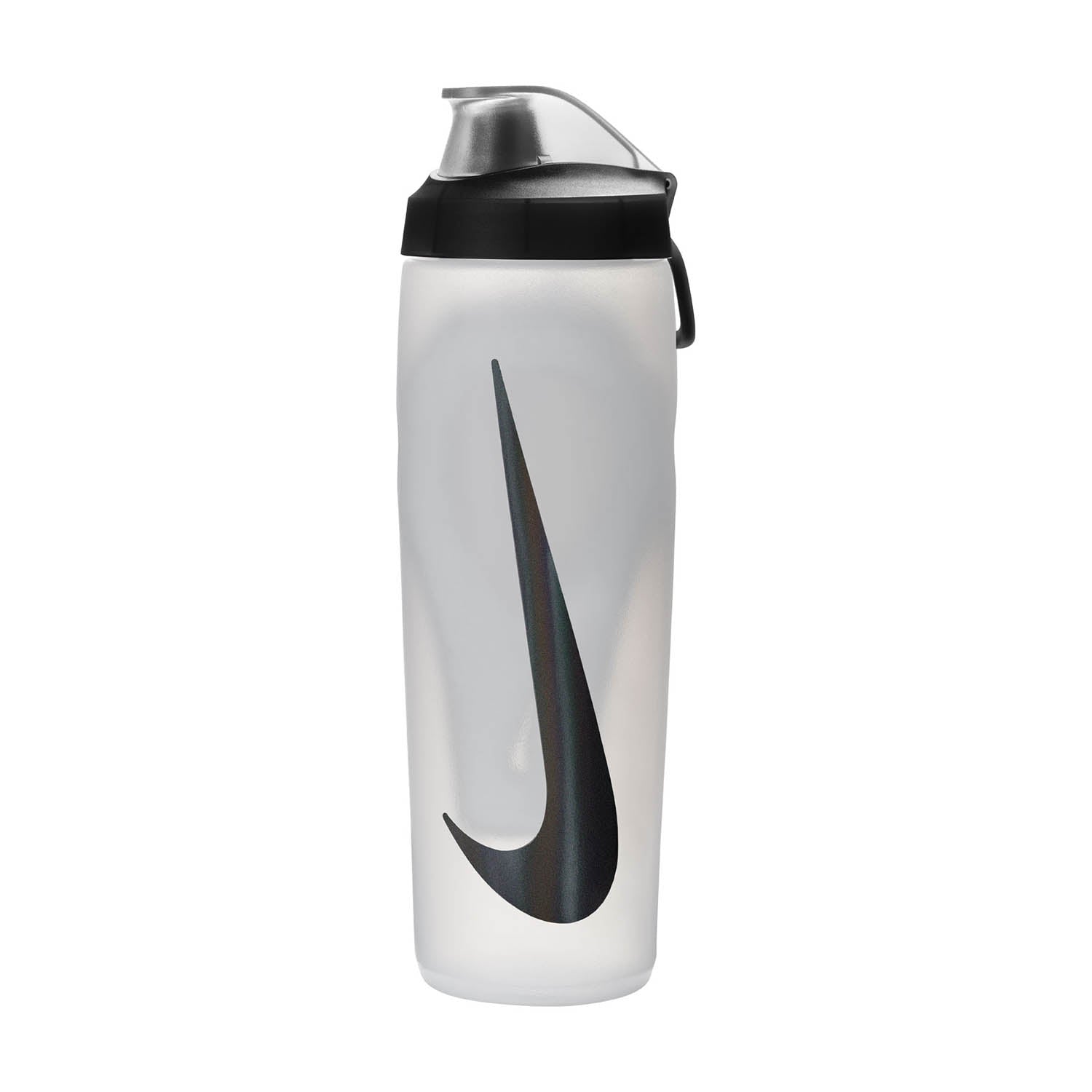NIKE_DRINK_BOTTLE_REFUEL_LOCKING_BOTTLE_CLEAR_WITH_BLACK_LID_AND_BLACK_TICK