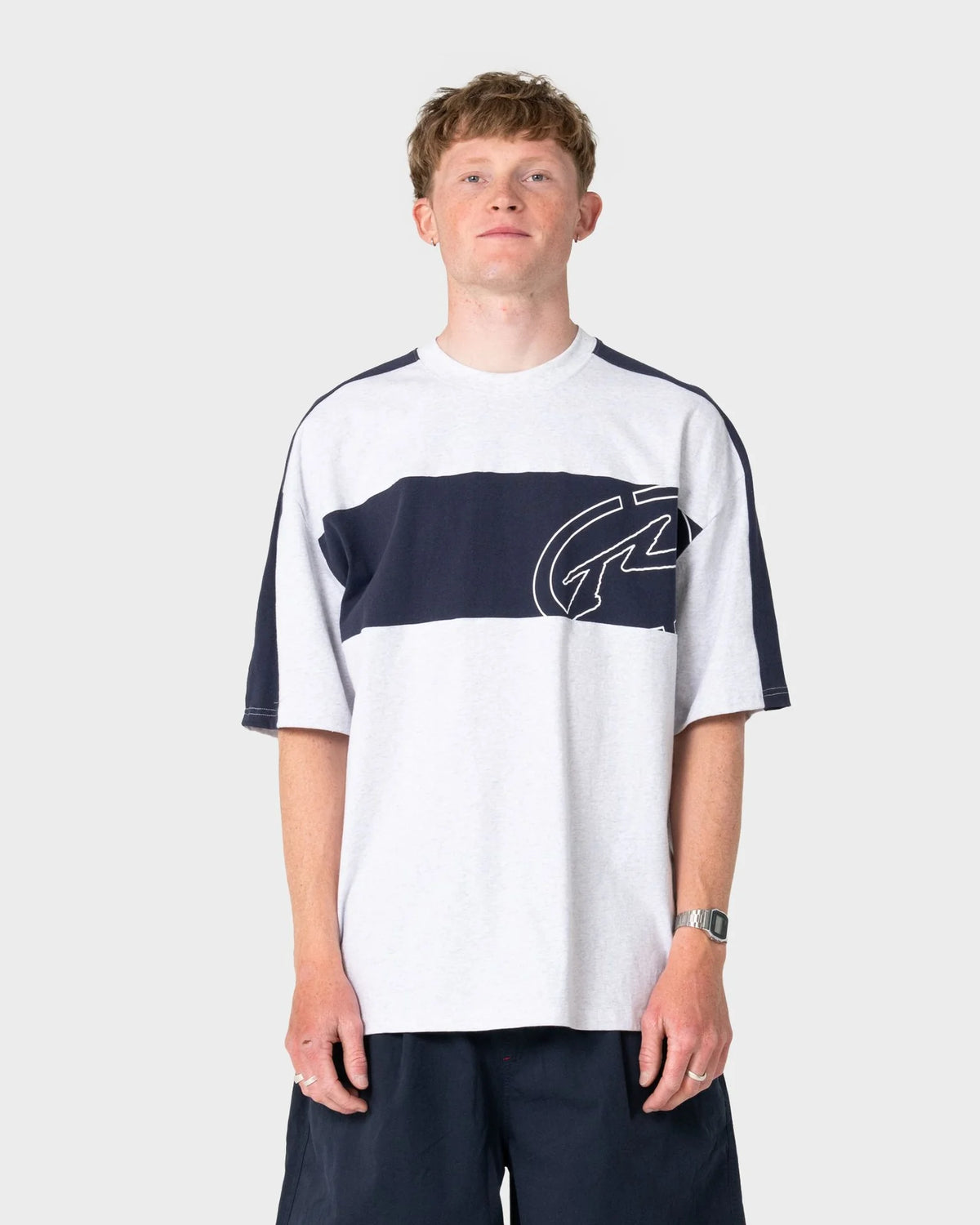 rusty mens logo tee oversized