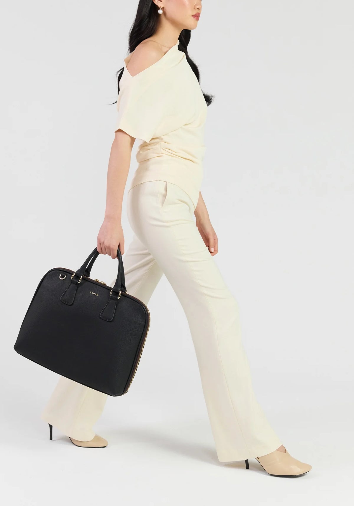 saben briefcase parker black