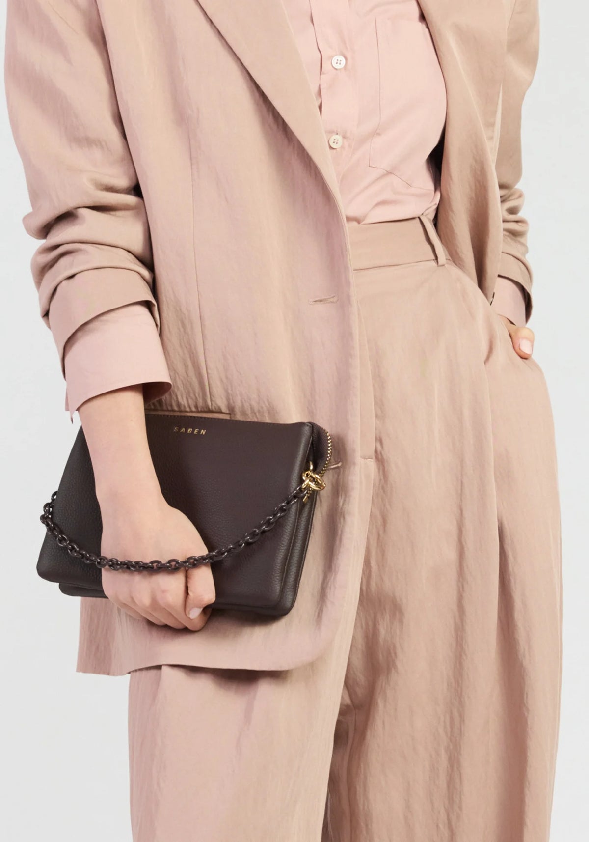 saben tilos big sis chocolate cocoa crossbody handbag