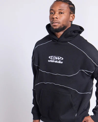 GLOBE PANEL HOOD SWEAT
