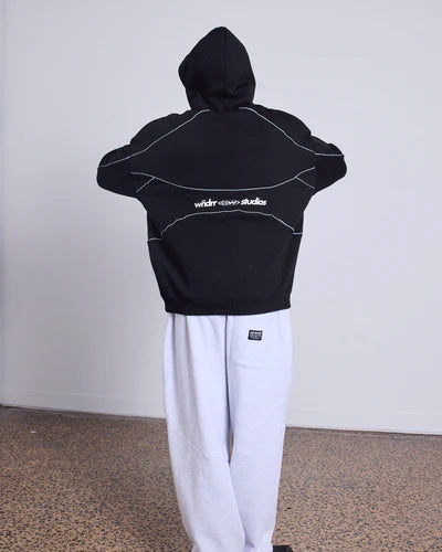 GLOBE PANEL HOOD SWEAT