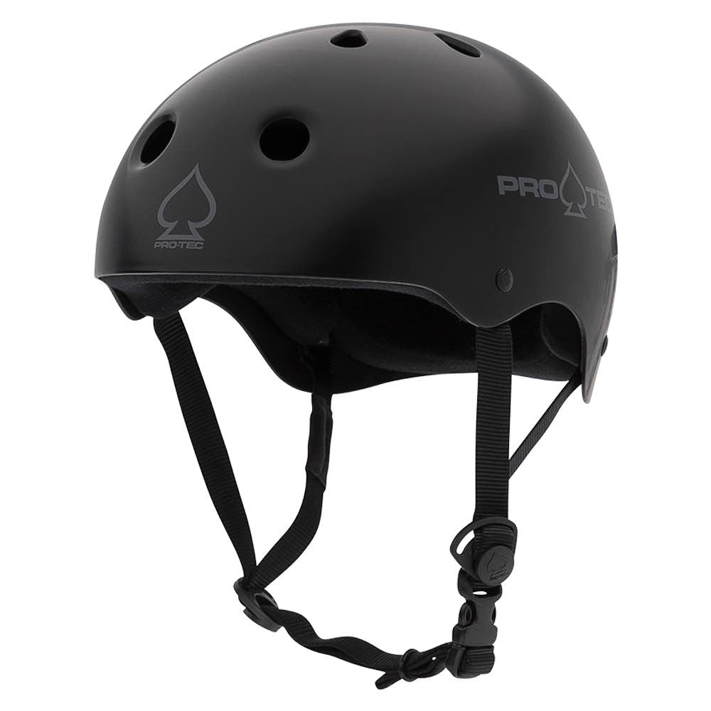 PRO CLASSIC SKATE MATTE BLACK PROTEC HELMET SKATE PROTECTIVE GEAR
