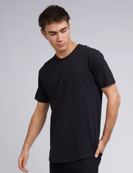 TEE ACID TAIL BLACK SILENT THEORY - Slim fit Tail Tee - 100% Cotton - Curved hem MENS SHORT SLEEVE T-SHIRT