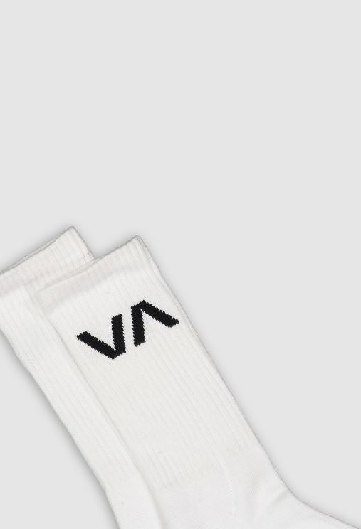 SPORT SOCK 5 PACK WHITE MENS ESSENTIAL RVCA ACCESSORY