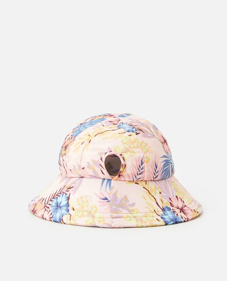 ALOHA SURF SWIM HAT - MINI VANILLA RIPCURL GIRLS YOUTH HEADWEAR FLORAL PATTERN WATER PROOF BUCKET HAT
