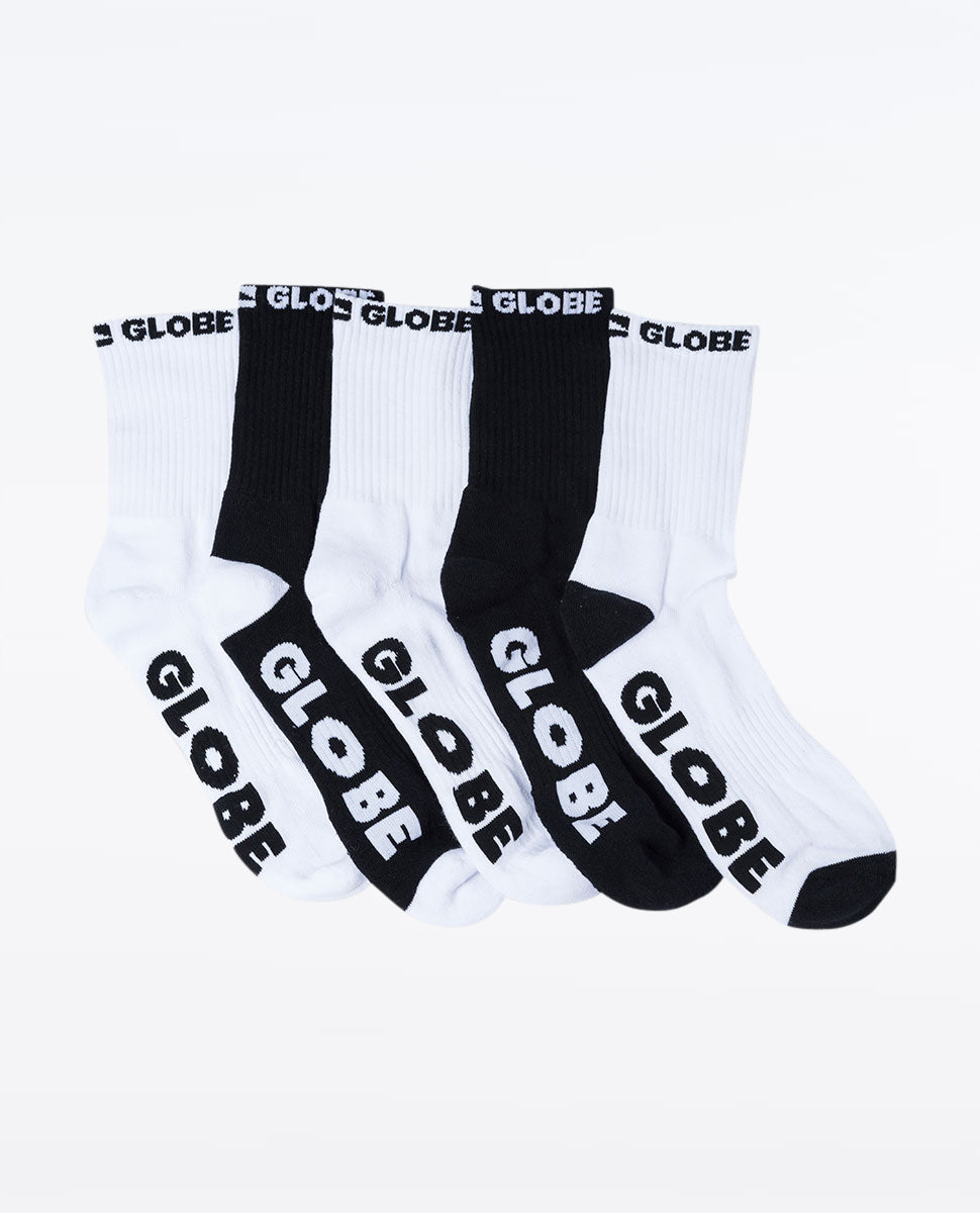 GLOBE BOYS SOCK 5 PACK QUARTER