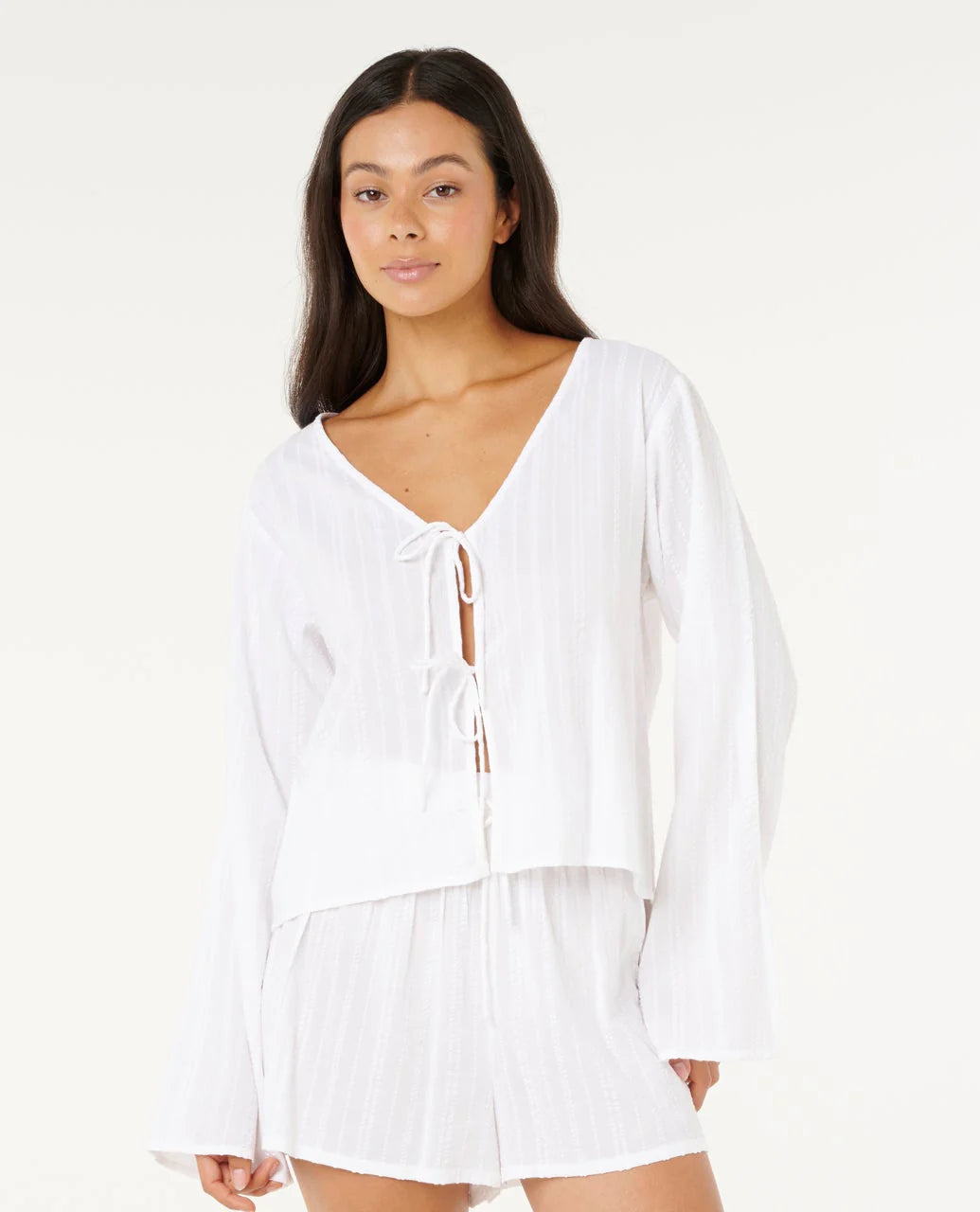HAZE TIE FRONT SLEEVE TOP