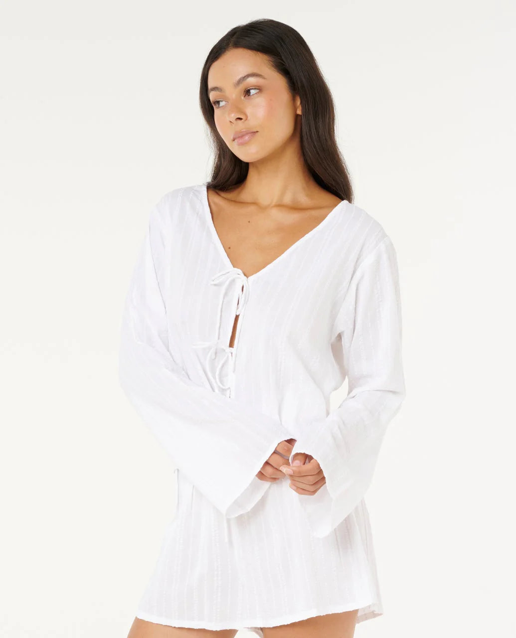 HAZE TIE FRONT SLEEVE TOP
