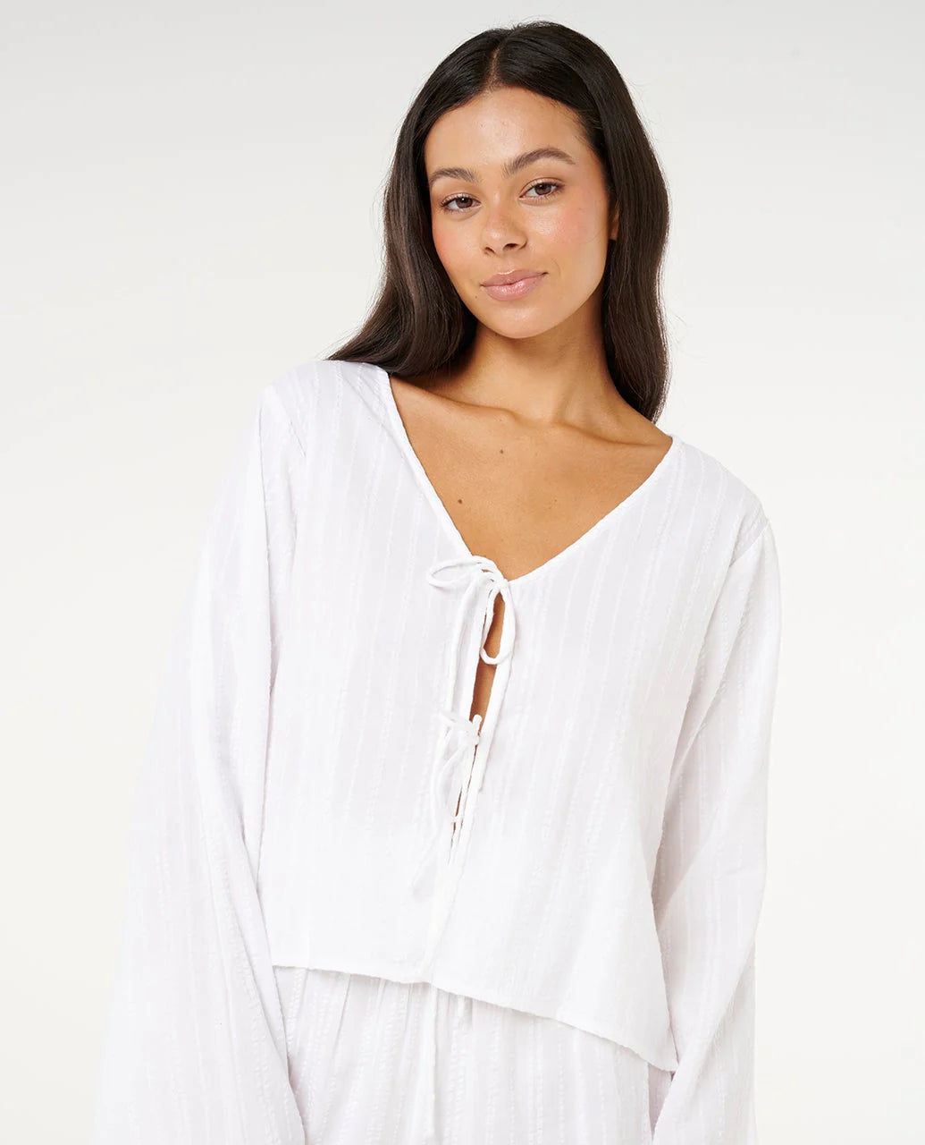 HAZE TIE FRONT SLEEVE TOP