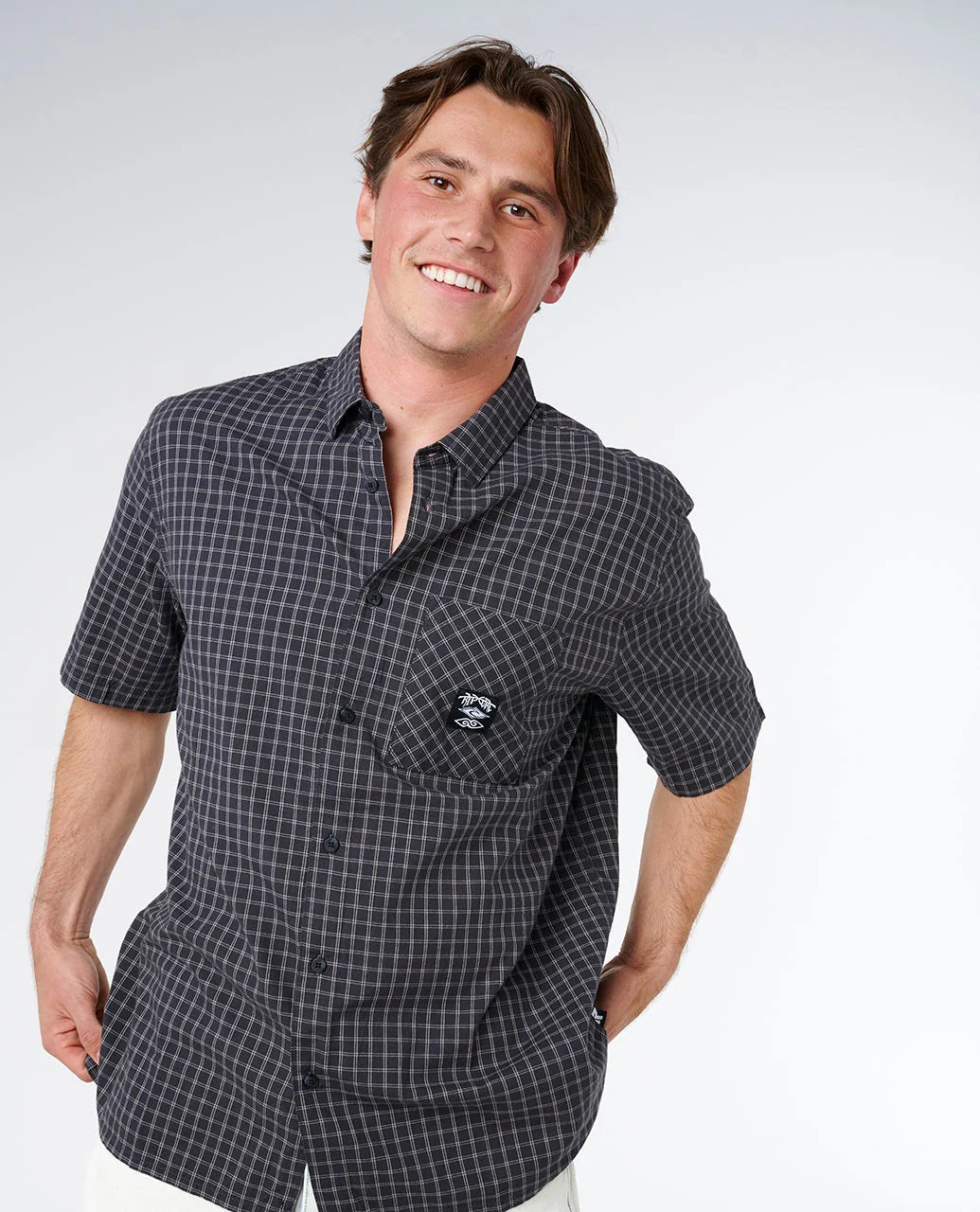 LIQUID TRIPS CHECK S/S SHIRT