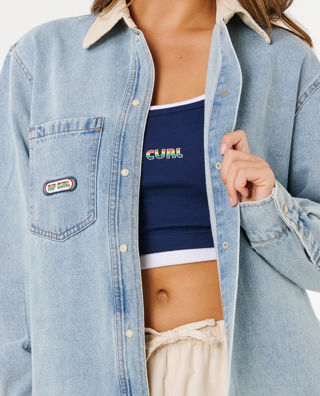 SURF SIDE RELAXED DENIM SHIRT