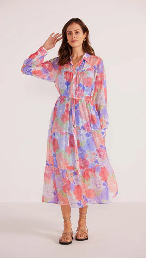 BELLE BUTTON DOWN MIDI DRESS