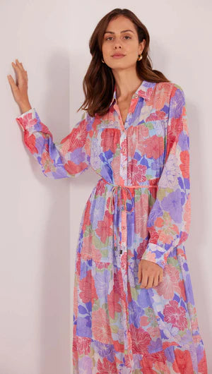 BELLE BUTTON DOWN MIDI DRESS